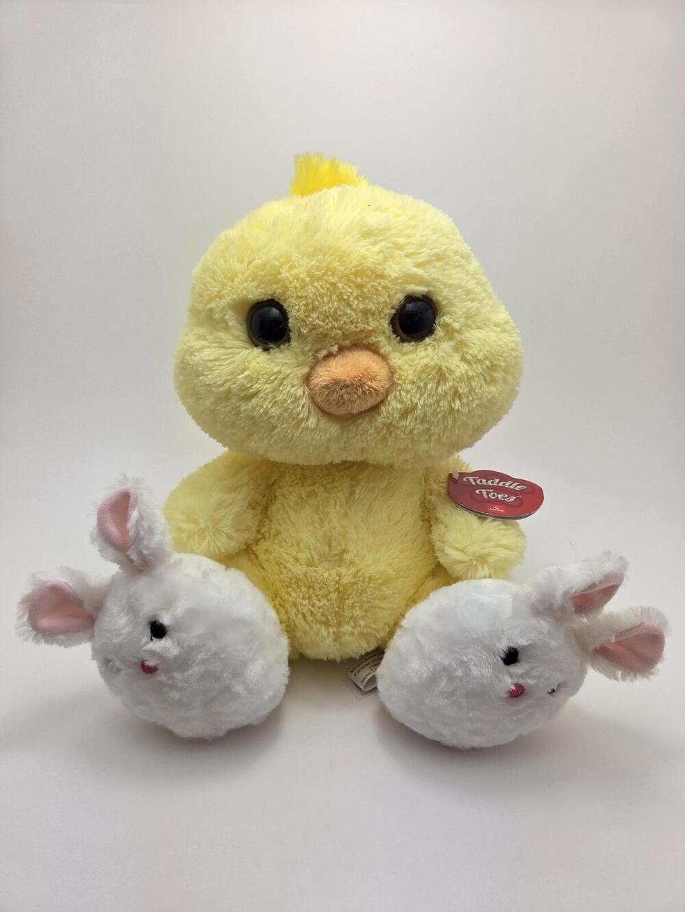 Aurora Taddle Toes Yellow Chick Plush Bunny Feet Soft (10 inch)